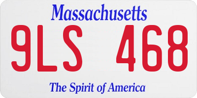 MA license plate 9LS468