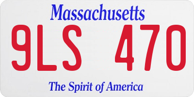 MA license plate 9LS470