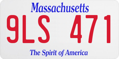 MA license plate 9LS471