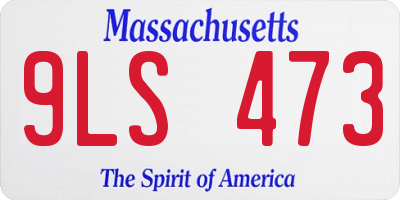 MA license plate 9LS473