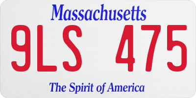 MA license plate 9LS475