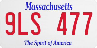 MA license plate 9LS477