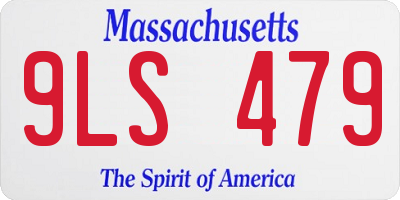 MA license plate 9LS479