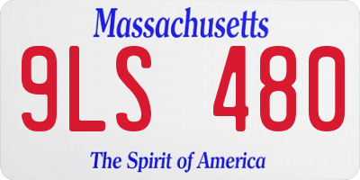 MA license plate 9LS480