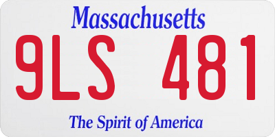 MA license plate 9LS481