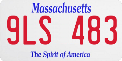 MA license plate 9LS483