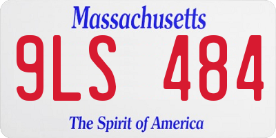 MA license plate 9LS484