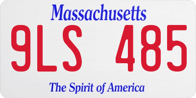 MA license plate 9LS485