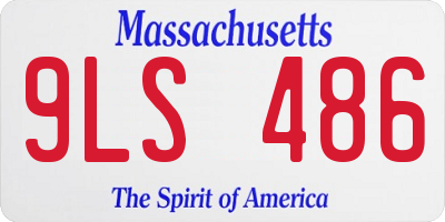 MA license plate 9LS486