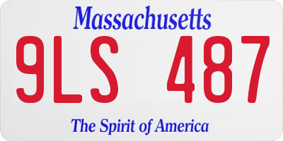 MA license plate 9LS487