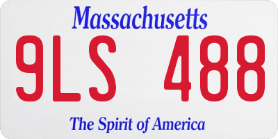 MA license plate 9LS488