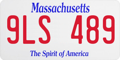 MA license plate 9LS489