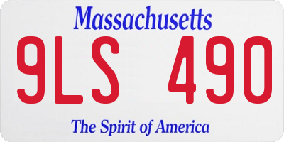 MA license plate 9LS490
