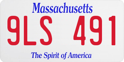 MA license plate 9LS491