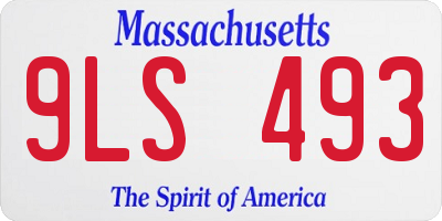 MA license plate 9LS493