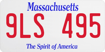 MA license plate 9LS495