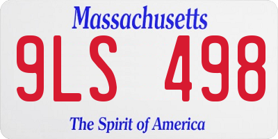 MA license plate 9LS498