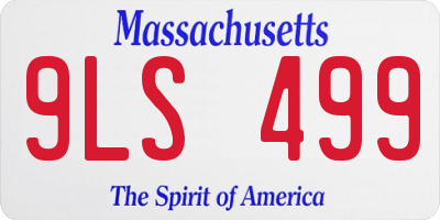 MA license plate 9LS499