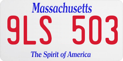 MA license plate 9LS503