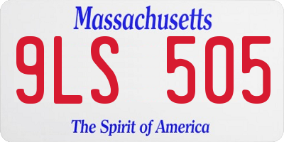 MA license plate 9LS505