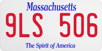 MA license plate 9LS506