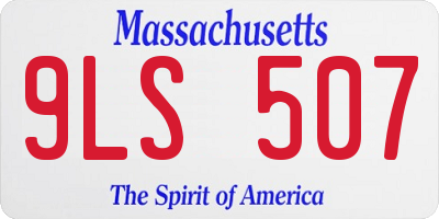 MA license plate 9LS507