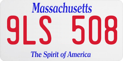 MA license plate 9LS508