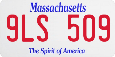 MA license plate 9LS509