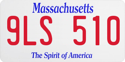 MA license plate 9LS510