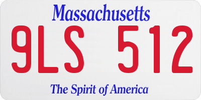 MA license plate 9LS512