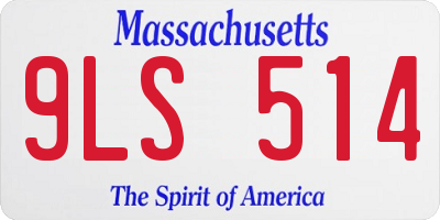 MA license plate 9LS514