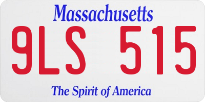 MA license plate 9LS515