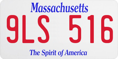 MA license plate 9LS516