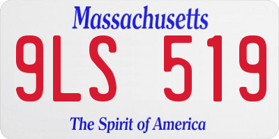 MA license plate 9LS519
