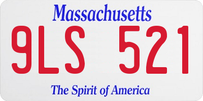 MA license plate 9LS521