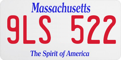 MA license plate 9LS522