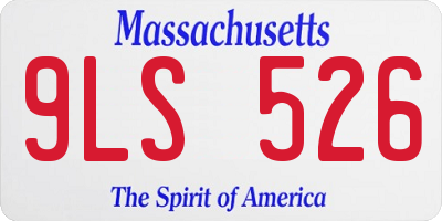 MA license plate 9LS526