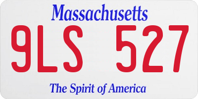 MA license plate 9LS527