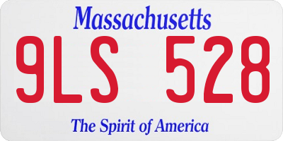 MA license plate 9LS528