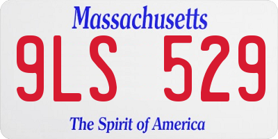 MA license plate 9LS529