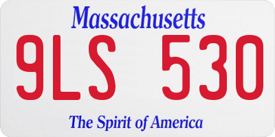 MA license plate 9LS530