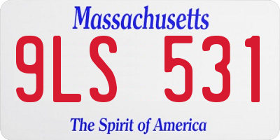 MA license plate 9LS531