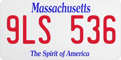 MA license plate 9LS536