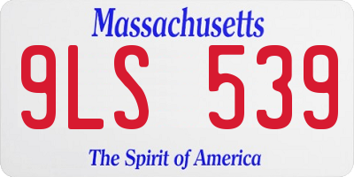 MA license plate 9LS539