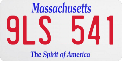 MA license plate 9LS541
