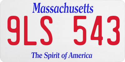 MA license plate 9LS543