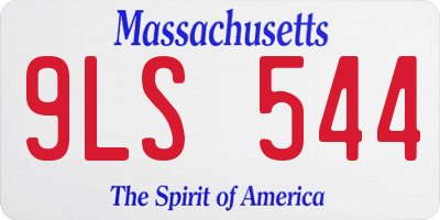 MA license plate 9LS544