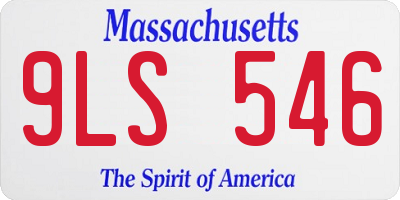 MA license plate 9LS546
