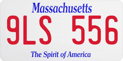 MA license plate 9LS556
