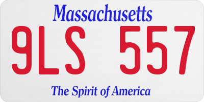 MA license plate 9LS557